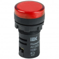 Маленькое фото товара - Лампа AD22DS(LED)матрица d=22мм красный 230В IEK. Вариант №1