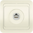 Маленькое фото товара - Розетка компьютерная RJ-45 1-местная бежевая "Марс" (SBE-02i-S1-RJ). Вариант №3