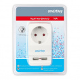Маленькое фото товара - Адаптер-фильтр Smartbuy, 1 гнездо с заземлением 16A, 2 USB 2.1 A (SBE-16-A05-USB). Вариант №3