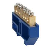 Фото товара - Шина нулевая с изолятором OptiKit BB-D-N-DIN-18-8х12-синий