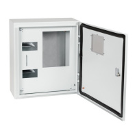 Фото товара - Корпус металлический ЩУРн-ПРО-3-МП/8-415х370х147-IP66-УХЛ1 (с окном учета, 3ф счетчик на МП, 8 модулей, ПРО)-КЭАЗ
