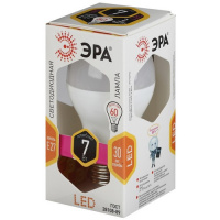 Фото товара - Лампочка светодиодная ЭРА STD LED A60-7W-827-E27 E27 / Е27 7Вт груша теплый белый свет