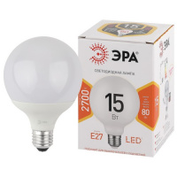 Фото товара - Лампочка светодиодная ЭРА STD LED G95-15W-2700K-E27 E27 / Е27 15Вт шар теплый белый свет