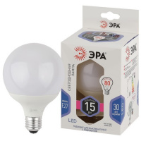 Фото товара - Лампочка светодиодная ЭРА STD LED G95-15W-6000K-E27 E27 / Е27 15Вт шар холодный белый свет
