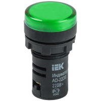 Фото товара - Лампа AD22DS(LED)матрица d=22мм зеленый 110В AC/DC IEK
