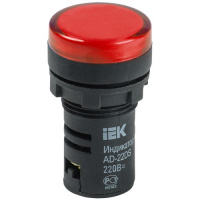 Фото товара - Лампа AD22DS(LED)матрица d=22мм красный 230В IEK