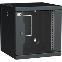 Фото товара - ITK LINEA WS Шкаф 10" 9U 320х310мм дверь обзорная со стеклом черный