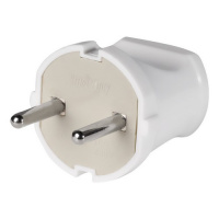 Фото товара - Вилка Smartbuy, прямая без заземления белая 10А 250В (SBE-10-P04-w)/720