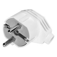 Фото товара - Вилка Smartbuy, угловая с заземлением белая 16А 250В (SBE-16-P02-w)/600