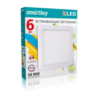 Фото товара - Встраиваемый (LED) светильник DL Smartbuy Square-6w/4000K/IP20 (SBL-DLSq-6-4K)/100