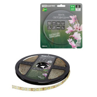 Фото товара - Лента светодиодная SMD2835-120 LED/м-IP65-12 В-9,6 Вт/м-6000 К (5 м) блистер TDM