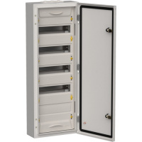 Фото товара - TITAN 5 Корпус металлический ЩРн-60 (1х60) 835х310х140мм IP54 серый (одна дверь) IEK