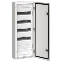 Фото товара - TITAN 5 Корпус металлический ЩРн-60 (1х60) 835х310х140мм IP54 белый (одна дверь) IEK