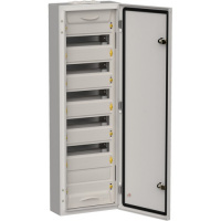 Фото товара - TITAN 5 Корпус металлический ЩРн-72 (1х72) 960х310х140мм IP54 серый (одна дверь) IEK