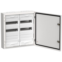 Фото товара - TITAN 5 Корпус металлический ЩРн-72 (2х36) 585х570х140мм IP54 белый (одна дверь) IEK