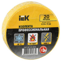 Фото товара - MIXTAPE 5 Изолента 0,18х19мм желтая 20м IEK